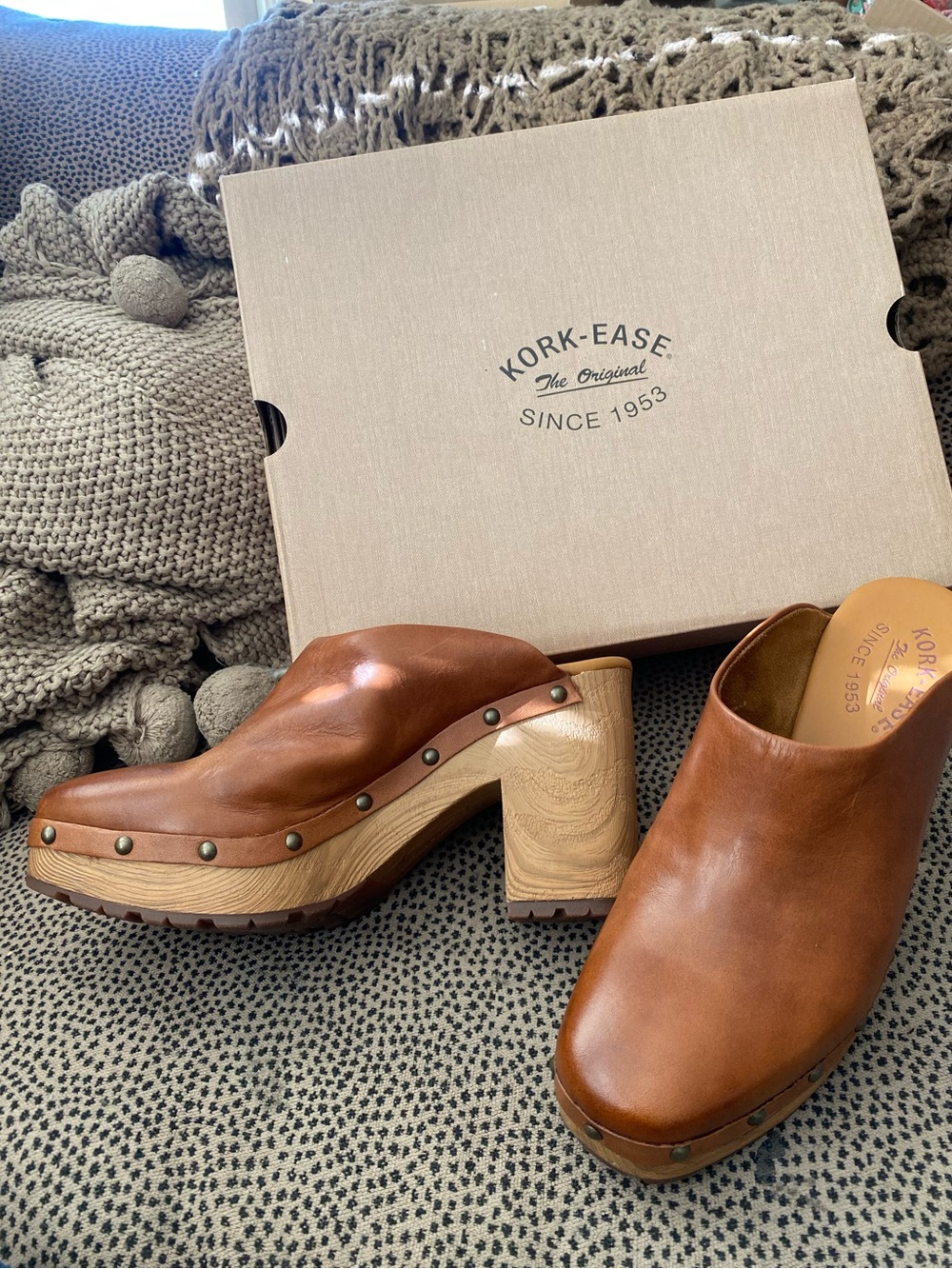 Kork Ease Sudbury brown 8 NEW clogs NIB